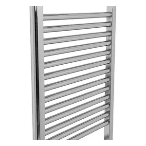 Rinse 1800x500mm Chrome Bathroom Heated Towel Rail Radiator Straight Ladder Style Towel Warmer