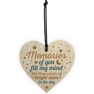 Red Ocean Handmade Memorial Christmas Wooden Hanging Bauble Decoration In Memory Of Mum Dad Nan Grandad Keepsake Gifts