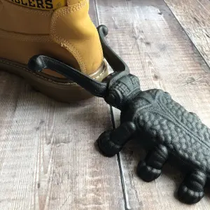 Cast Iron Hedgehog Boot Brush And Two Beetle Boot Jacks