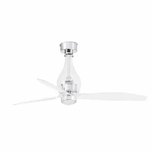 Luminosa Mini-Eterfan LED Transparent Ceiling Fan with DC Motor, 3000K