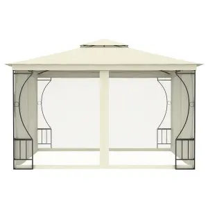 Berkfield Gazebo with Nets 300x300x265 cm Cream