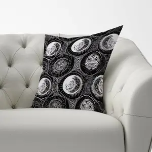 Black White Moon and Sun Cushions 60cm x 60cm