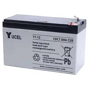 Yucel Y7-12 12V 7Ah Sealed Lead Acid Battery for Alarms and Electric Gates