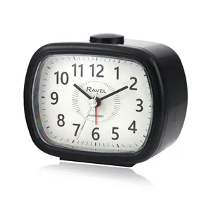 Analogue Quartz Movement / Crystal Alarm Tabletop Clock Black