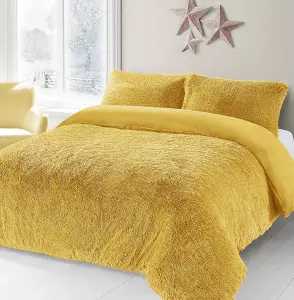 Teddy Bear Fleece Long Fur Cuddles Alaska Luxury Duvet Cover Set Warm Cosy Soft Teddy Bedding Set