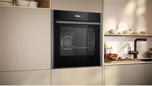 Neff N70 Slide And Hide B54CR71G0B Built In Self Cleaning Electric Single Oven, Grey Graphite