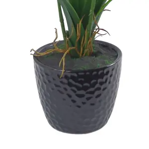 50cm Large Dark Pink Artificial Orchid in Ceramic Planter