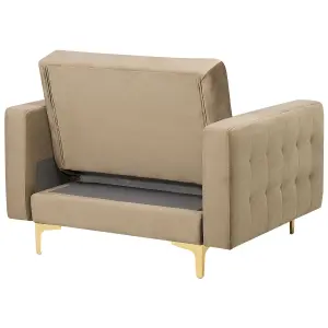 Armchair ABERDEEN Velvet Sand Beige