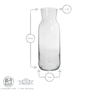 Argon Tableware - Brocca Glass Carafe with Silicone Lid - 1.2 Litre - Clear