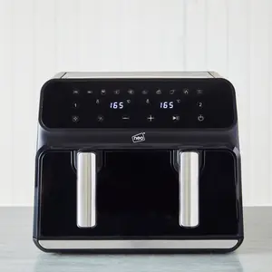 Neo Black Electric 8.5L Digital Air Fryer with Dual Drawer and Glass Viewing Window