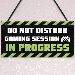 Red Ocean Gaming Room Sign Do Not Disturb Novelty Boys Bedroom Sign Gamer Gift For Him