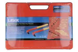 Laser Tools 8567 19pc VDE 1000v Insulated Extra Long Hex/Torx Key Set