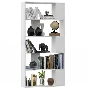 Berkfield Book Cabinet/Room Divider White 80x24x159 cm Engineered Wood