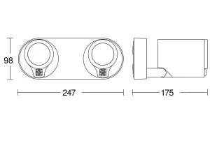 Steinel Spot DUO S Double Flood Light Motion Sensor Security Light incl. GU10 LEDs