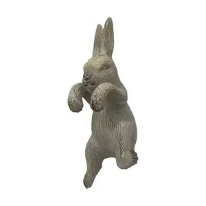 Bojorquez Rabbit Animals Plastic Garden Statue (Set of 2) White