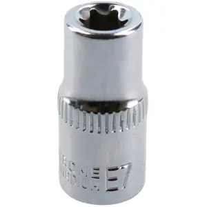 E7 Female Torx Socket Star Bit 1/4" Drive Standard External Chrome Vanadium