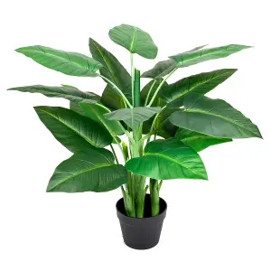 GreenBrokers Artificial Real Touch Calla Lily Tree in Black Pot (90cm)