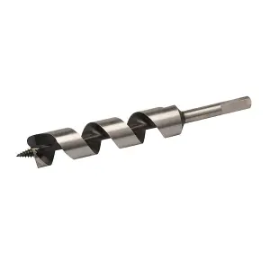 30mm x 235mm Long Hardened Steel Auger Drill Bit Hex Shank Shaft Woodwork Timber