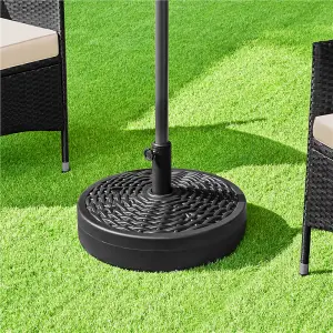 Yaheetech Black 22L Fillable HDPE Patio Parasol Base Stand