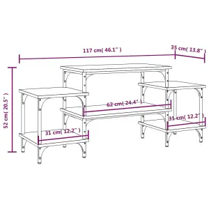 Berkfield TV Cabinet Black 117x35x52 cm Engineered Wood