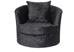 Black Verona Crushed Velvet Sofas