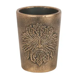 Lisa Parker Green Man Terracotta Plant Pot Bronze (One Size)