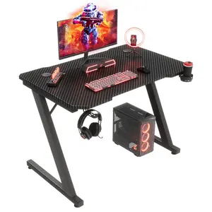 Ergonomic Gaming Computer Desk Black / 75cm H x 80cm W x 55cm D