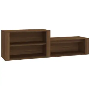 Berkfield Shoe Cabinet Brown Oak 150x35x45 cm Engineered Wood