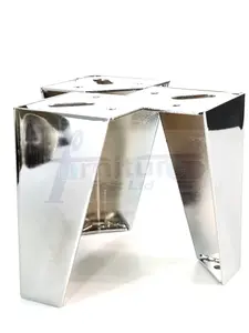 Furniture Legs Sofa Legs Set of 4 Modern Metal Chrome Corner Leg Cabinet Legs Replacement Feet  Cabinet Cupboard Sofa  Chair