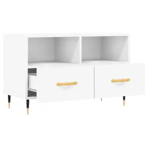 Berkfield TV Cabinet White 80x36x50 cm Engineered Wood