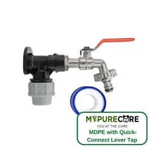 Wall Flange Kit 25mm MDPE with Quick Connect Lever Tap Durable and Leak-Proof