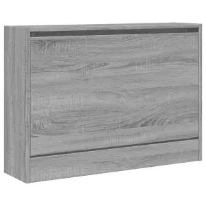 Shoe Cabinet Grey Sonoma 80x21x57 cm Engineered Wood