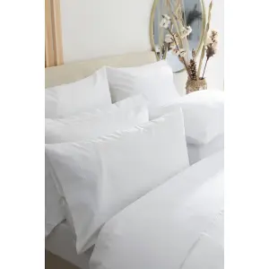 Belledorm Embroidered ail Egyptian Cotton Pillowcase White (75cm x 50cm)