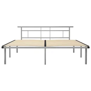 Berkfield Bed Frame Grey Metal 180x200 cm 6FT Super King