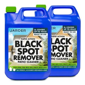 Jarder Black Spot Remover Patio Cleaner for Stone, Block Paving, Concrete, Paths, Steps and More 2 x 5L