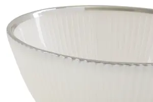 Maison by Premier Ida White Glass Bowl