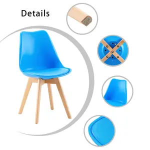 Nero Upholstered Side Chair (Set of 4) Blue