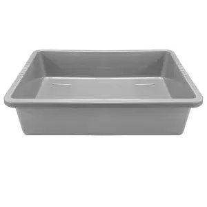 1 x Grey Deep Multipurpose Plastic Rectangular Household Tray