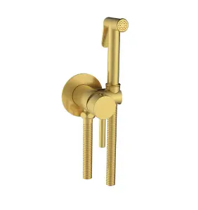 Banyetti Luca Round Thermostatic Douche - Brushed Brass