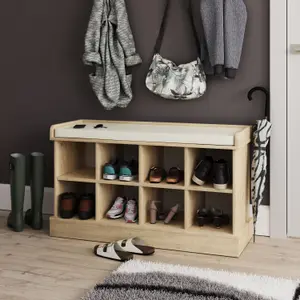 GFW Kempton Open Shoe Bench Oak