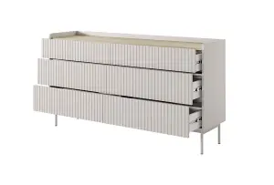 LEVEL - Chic and Functional Chest of Drawers with Ample Storage - Cashmere Beige(H)820mm (W)1530mm (D)380mm