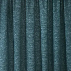 Pembrey Textured Pair of Pencil Pleat Curtains With Tie-Backs