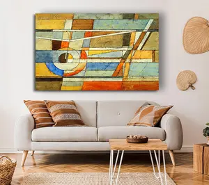 Abstract Grids Of Colours Canvas Print Wall Art - Medium 20 x 32 Inches