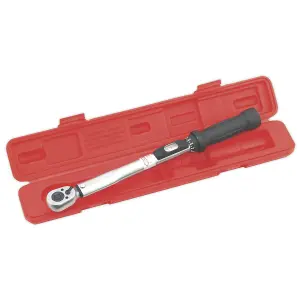 Sealey Torque Wrench Locking Micrometer Style 3/8"Sq Drive10-110Nm(10-80lb.ft) Calibrated STW200