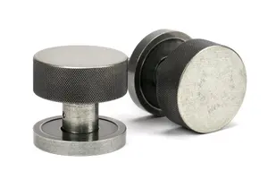 From The Anvil Pewter Brompton Mortice/Rim Knob Set (Plain)