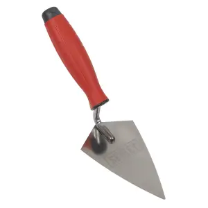 Sealey Stainless Steel Sharp Pointing Trowel Sharp Rubber Handle 140mm T1222