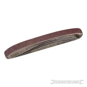 Silverline (740136) Sanding Belts 13 x 457mm 80 Grit Pack of 5