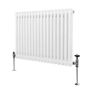 Traditional 2 Column Radiator - 600 x 832 mm - White