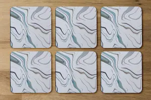 Blue Rippled Marble (Coaster) / Default Title