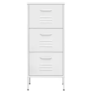 Berkfield Storage Cabinet White 42.5x35x101.5 cm Steel